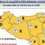 Allerta meteo arancione in Sicilia: temporali e forti venti previsti per domani
