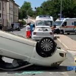 Incidente stradale a Palazzolo: scontro frontale tra due auto, un’anziana ferita