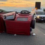 Incidente stradale con ribaltamento di veicoli sulla tangenziale sud di Torino