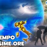 Maltempo in arrivo: piogge torrenziali e temporali su gran parte dell’Italia il 5 maggio 2025