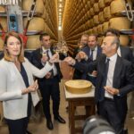 Roberta Metsola visita Modena: un incontro tra Europa e tradizione casearia