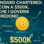 Standard Chartered prevede Bitcoin a 500.000 dollari: l’interesse crescente delle istituzioni