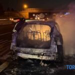 Incendio notturno su tangenziale: auto distrutta tra Rivoli e Torino