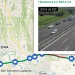 Incidente sull’autostrada A4: quattro auto e due moto coinvolte, un ferito grave