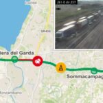 Incidenti e code in A4: traffico bloccato tra Sommacampagna e Peschiera