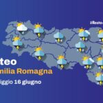Maltempo in Emilia Romagna: temporali e allerta meteo per il 16 giugno 2025