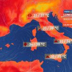 Previsioni meteo: alta pressione e caldo afoso fino a giovedì, instabilità in arrivo nel weekend