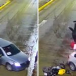 Incidente spettacolare a Buenos Aires: fattorino illeso dopo scontro con un’auto